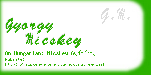 gyorgy micskey business card